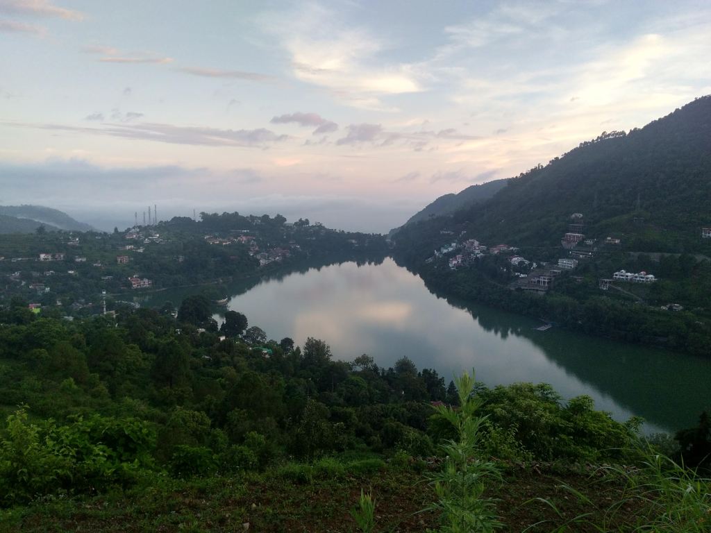 Bhimtal lake, top view